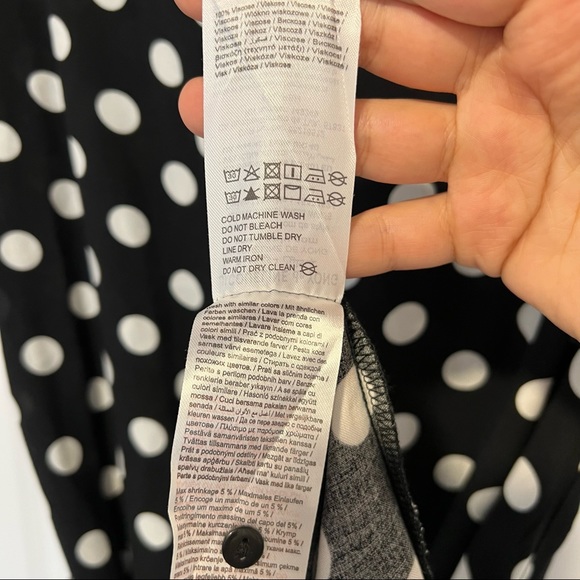 JDY Star Polka Dot Short Sleeve Midi Dress in Black - Picture 7 of 10